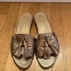 Stuart Weitzman tassel slides